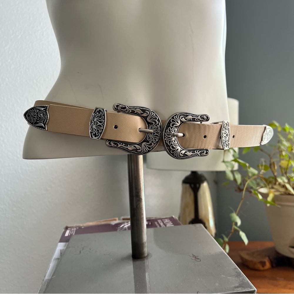 Double Buckle Western Belt